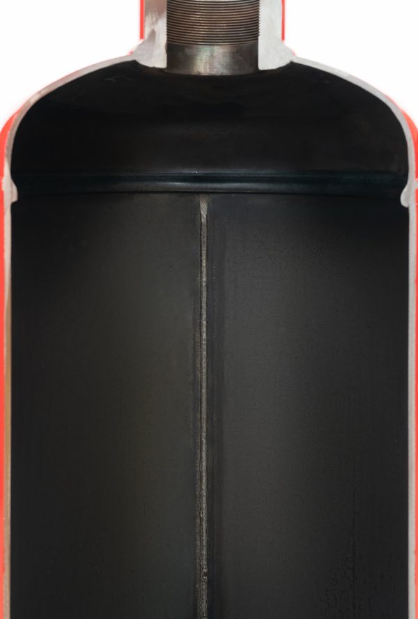 45L TPED Fire Suppression Cylinder Cutaway – Internal View of Welded Structure