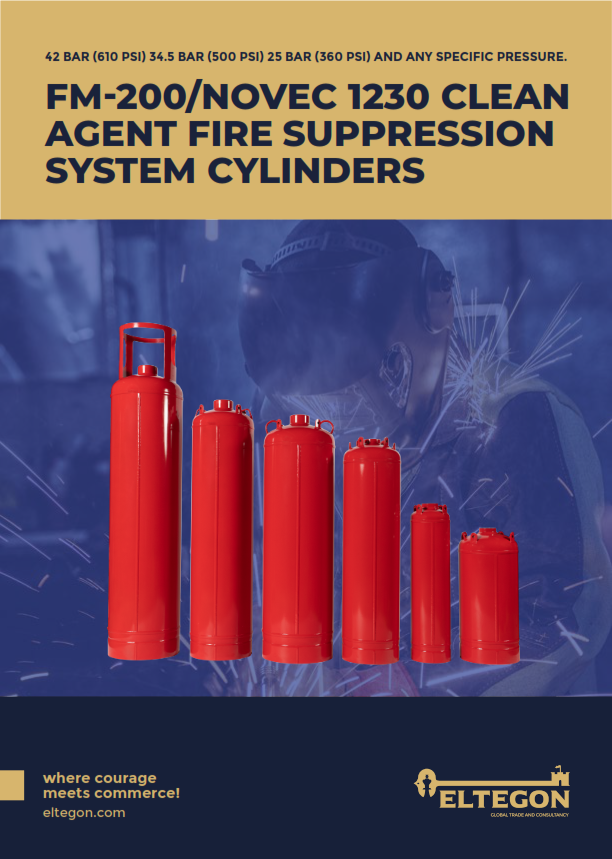 FM-200 NOVEC 1230 CLEAN AGENT FIRE SUPPRESSION SYSTEM CYLINDERS