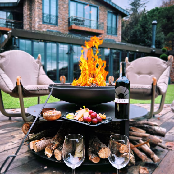 Fumolio Fuji fire pit showcasing its robust steel construction
