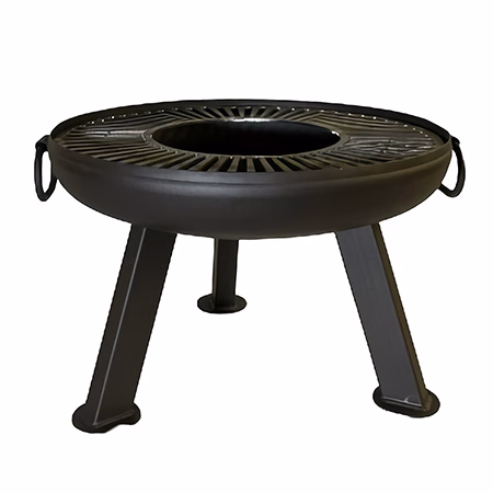 Fumolio Etna Fire Pit – compact steel fire bowl with tripod base for outdoor fireplaces and garden heating