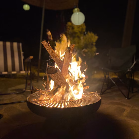 Minimalist fire pit for architects, stylists, garden & patio designers – Fumolio Loa